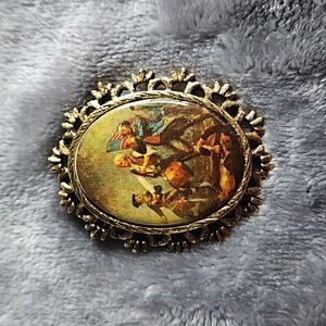Civil War Art Brooch